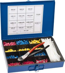 Thomas & Betts - 1,102 Piece, Terminal Kit - 22 to 10 AWG Compatible Wire Size - Benchmark Tooling