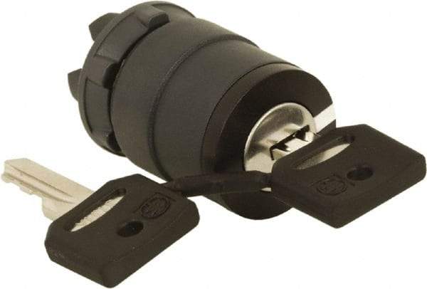 Schneider Electric - 22mm Mount Hole, 2 Position, Key Operated, Selector Switch Only - Black, Maintained (MA), Nonilluminated, Shock, Vibration and Water Resistant - Benchmark Tooling