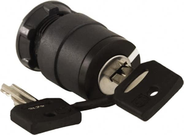 Schneider Electric - 22mm Mount Hole, 2 Position, Key Operated, Selector Switch Only - Black, Maintained (MA), Nonilluminated, Shock, Vibration and Water Resistant - Benchmark Tooling