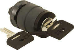 Schneider Electric - 22mm Mount Hole, 3 Position, Key Operated, Selector Switch Only - Black, Maintained (MA), Nonilluminated, Shock, Vibration and Water Resistant - Benchmark Tooling