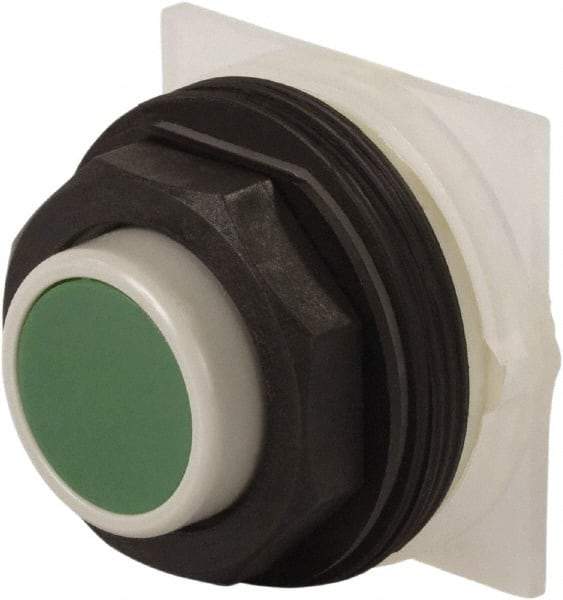 Schneider Electric - 30mm Mount Hole, Extended Straight, Pushbutton Switch Only - Green Pushbutton, Momentary (MO) - Benchmark Tooling