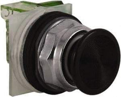 Schneider Electric - 30mm Mount Hole, Extended Straight, Pushbutton Switch with Contact Block - Black Pushbutton, Momentary (MO) - Benchmark Tooling