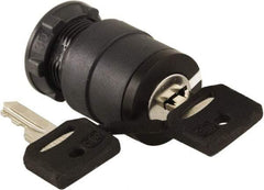 Schneider Electric - 22mm Mount Hole, 2 Position, Key Operated, Selector Switch Only - Black, Maintained (MA), Nonilluminated, Shock, Vibration and Water Resistant - Benchmark Tooling