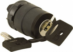 Schneider Electric - 22mm Mount Hole, 2 Position, Key Operated, Selector Switch Only - Black, Maintained (MA), Nonilluminated, Shock, Vibration and Water Resistant - Benchmark Tooling