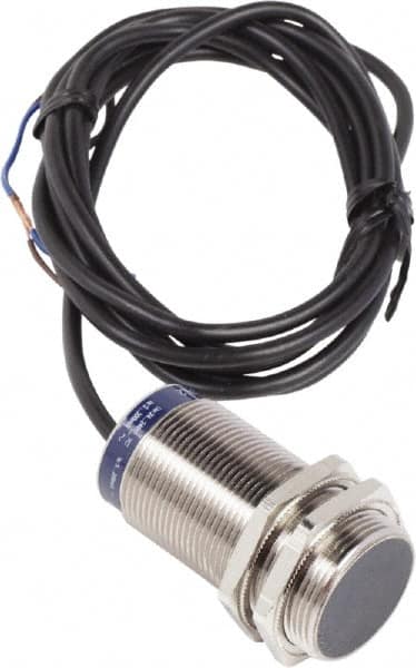 Telemecanique Sensors - NPN, PNP, 10mm Detection, Cylinder, Inductive Proximity Sensor - 2 Wires, IP68, IP69, 24 to 240 VAC/VDC, M30x1.5 Thread, 62mm Long - Benchmark Tooling