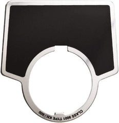 Schneider Electric - Aluminum Legend Plate - Blank - Black Background, 30mm Hole Diameter - Benchmark Tooling