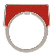 Schneider Electric - Rectangular, Aluminum Legend Plate - Blank - Red Background, 30mm Hole Diameter, 40mm Wide x 43mm High - Benchmark Tooling