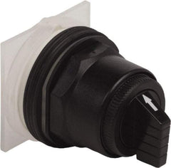 Schneider Electric - 1.18 Inch Mount Hole, 3 Position, Knob and Pushbutton Operated, Selector Switch Only - Black, Momentary (MO), without Contact Blocks, Anticorrosive, Weatherproof, Dust and Oil Resistant - Benchmark Tooling