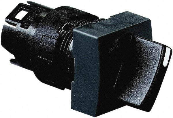 Schneider Electric - 16mm Mount Hole, 2 Position, Handle Operated, Selector Switch Only - Black, Maintained (MA), Shock and Vibration Resistant - Benchmark Tooling