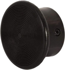 Schneider Electric - Extended Mushroom Head Pushbutton Switch 1-3/8" Screw-On Knob - Black, Round Button, Nonilluminated - Benchmark Tooling