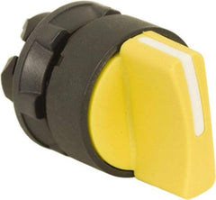 Schneider Electric - 22mm Mount Hole, 2 Position, Handle Operated, Selector Switch Only - Yellow, Maintained (MA), Nonilluminated, Shock, Vibration and Water Resistant - Benchmark Tooling