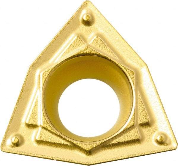 Kyocera - WPMT21.51 HQ Grade PV720 Cermet Turning Insert - TiCN (Megacoat Nano) Finish, 80° Trigon, 1/4" Inscr Circle, 3/32" Thick, 1/64" Corner Radius - Benchmark Tooling