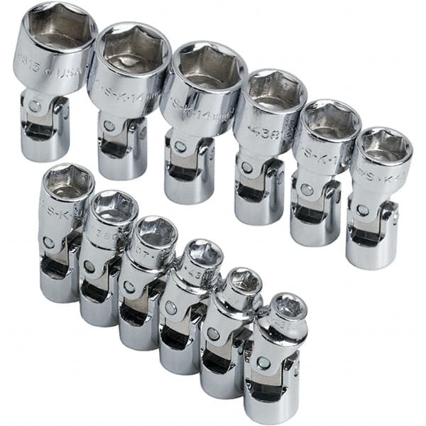 SK - 1/4" Drive Standard Socket Set - 5 to 15mm, Metric Measurement Standard - Benchmark Tooling