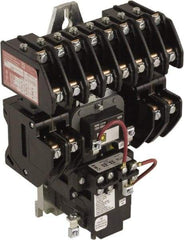 Square D - No Enclosure, 12 Pole, Mechanically Held Lighting Contactor - 20 A (Tungsten), 30 A (Fluorescent), 110 VAC at 50 Hz, 120 VAC at 60 Hz, 12NC Contact Configuration - Benchmark Tooling