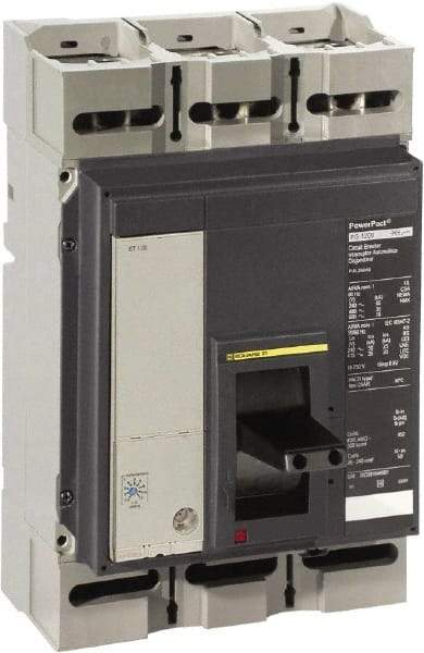 Square D - 800 Amp, 600 VAC, 3 Pole, Panel Mount Molded Case Circuit Breaker - Electronic Trip, Multiple Breaking Capacity Ratings, 3/0 AWG - Benchmark Tooling