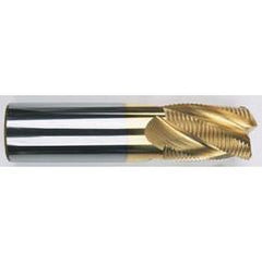 1/4" Dia. - 2-1/2 OAL - Chip Breaker-Solid CBD - TiCN-Single End Roughing End Mill - 4 FL - Benchmark Tooling