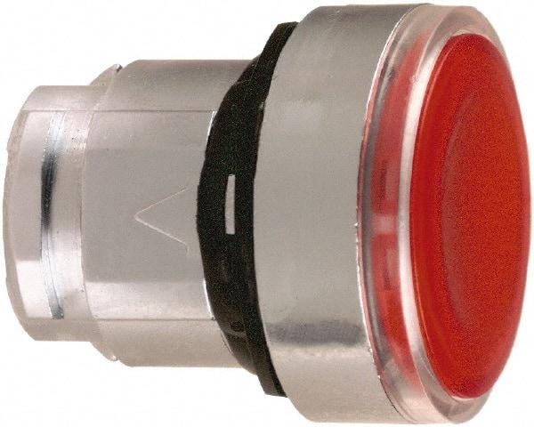 Schneider Electric - 22mm Mount Hole, Flush, Pushbutton Switch Only - Round, Red Pushbutton, Illuminated, Maintained (MA) - Benchmark Tooling