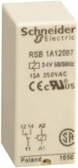 Schneider Electric - 3,000 VA Power Rating, Electromechanical Plug-in General Purpose Relay - 12 Amp at 250 VAC & 12 Amp at 28 VDC, 1CO, 24 VAC - Benchmark Tooling