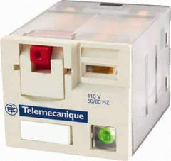 Schneider Electric - 3,750 VA Power Rating, Electromechanical Plug-in General Purpose Relay - 15 Amp at 250 VAC & 28 VDC, 3CO, 110 VDC - Benchmark Tooling