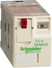 Schneider Electric - 3,750 VA Power Rating, Electromechanical Plug-in General Purpose Relay - 15 Amp at 250 VAC & 28 VDC, 2CO, 230 VAC - Benchmark Tooling