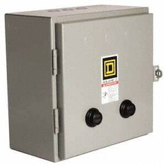 Square D - 110 Coil VAC at 50 Hz, 120 Coil VAC at 60 Hz, 18 Amp, Nonreversible Enclosed Enclosure NEMA Motor Starter - 1 Phase hp: 3 at 200 Volt, 3 at 230 Volt, 5 at 460-575 Volt, 1 Enclosure Rating - Benchmark Tooling