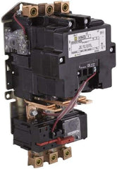 Square D - 208 Coil VAC at 60 Hz, 135 Amp, NEMA Size 4, Nonreversible Open Enclosure NEMA Motor Starter - 40 hp at 1 Phase - Benchmark Tooling
