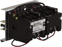 Square D - 4 Pole, 110 Coil VAC at 50 Hz and 120 Coil VAC at 60 Hz, 27 Amp NEMA Contactor - Open Enclosure, 50 Hz at 110 VAC and 60 Hz at 120 VAC - Benchmark Tooling
