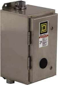 Square D - 4/4X NEMA Rated, 3 Pole, Electrically Held Lighting Contactor - 30 A (Tungsten), 110 VAC at 50 Hz, 120 VAC at 60 Hz - Benchmark Tooling