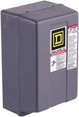 Square D - 3 Pole, 220 Coil VAC at 50 Hz, 240 Coil VAC at 60 Hz, 27 Amp NEMA Contactor - NEMA 1 Enclosure, 50 Hz at 220 VAC and 60 Hz at 240 VAC - Benchmark Tooling