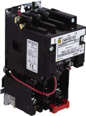 Square D - 440 Coil VAC at 50 Hz, 480 Coil VAC at 60 Hz, 18 Amp, Nonreversible Open Enclosure NEMA Motor Starter - 3 Phase hp: 3 at 200 VAC, 3 at 230 VAC, 5 at 460 VAC, 5 at 575 VAC - Benchmark Tooling