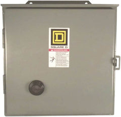 Square D - 110 Coil VAC at 50 Hz, 120 Coil VAC at 60 Hz, 18 Amp, Reversible Enclosed Enclosure NEMA Motor Starter - 3 Phase hp: 3 at 200 VAC, 3 at 230 VAC, 5 at 460 VAC, 5 at 575 VAC, 12 Enclosure Rating - Benchmark Tooling