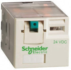 Schneider Electric - 3,750 VA Power Rating, Electromechanical Plug-in General Purpose Relay - 15 Amp at 250 VAC & 28 VDC, 4CO, 24 VDC - Benchmark Tooling