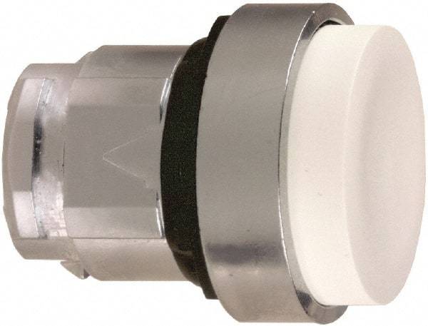 Schneider Electric - 22mm Mount Hole, Extended Straight, Pushbutton Switch Only - Round, White Pushbutton, Nonilluminated, Momentary (MO) - Benchmark Tooling