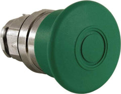 Schneider Electric - 22mm Mount Hole, Extended Mushroom Head, Pushbutton Switch Only - Round, Green Pushbutton, Nonilluminated, Maintained (MA) - Benchmark Tooling