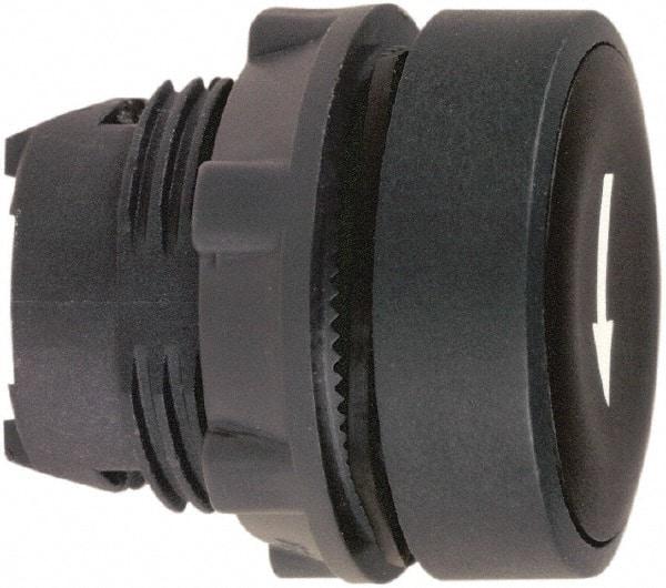 Schneider Electric - 22mm Mount Hole, Flush, Pushbutton Switch Only - Round, Black Pushbutton, Nonilluminated, Momentary (MO) - Benchmark Tooling