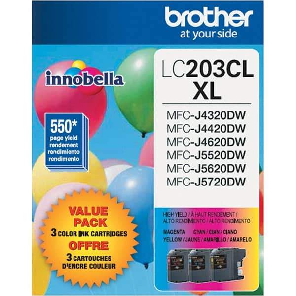 Brother - Cyan, Magenta & Yellow Ink Cartridge - Use with Brother MFC-J460DW, J480DW, J485DW, J680DW, J880DW, J885DW, J4320DW, J4420DW, J4620DW, J5520DW, J5620DW, J5720DW - Benchmark Tooling