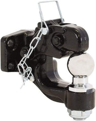 Buyers Products - 16,000 Lb Capacity, 6.86" Long, 2" Shank, Pintle Hook Hitch Drawbar with Ball - Vehicle Class Unrated, 9/16" Ball Hole Diam, 2" Ball Diam - Benchmark Tooling