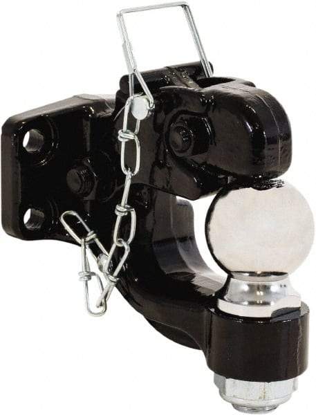 Buyers Products - 16,000 Lb Capacity, 6.86" Long, 2-5/16" Shank, Pintle Hook Hitch Drawbar with Ball - Vehicle Class Unrated, 9/16" Ball Hole Diam, 2-5/16" Ball Diam - Benchmark Tooling