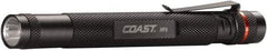 Coast Cutlery - White LED Bulb, 100 Lumens, Industrial/Tactical Flashlight - Black Aluminum Body, 2 AAA Batteries Included - Benchmark Tooling