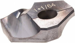 Hertel - Series HMD, 1-1/64" Diam Grade HC225MD 140° Replaceable Drill Tip - Carbide, TiCN Finish - Benchmark Tooling