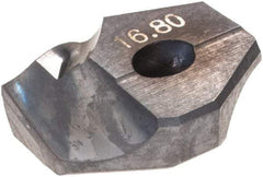 Hertel - Series HMD, 16.8mm Diam Grade HC225MD 140° Replaceable Drill Tip - Carbide, TiCN Finish - Benchmark Tooling