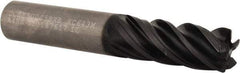 Kennametal - 1/2", 5 Flute, Single End, Solid Carbide, 0.03" Corner Radius End Mill - 3" OAL, 38° Helix, Right Hand Flute, 1-1/4" LOC, Right Hand Cut - Benchmark Tooling