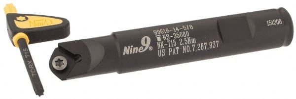 0.551″ 90° Indexable Spotting Drill 5/8″ Shank Diam, 4″ OAL, Uses N9MT 11T3 Inserts