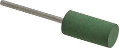 Value Collection - 10mm Max Diam x 20mm Long, Cylinder, Rubberized Point - Fine Grade, Ceramic, Mounted - Benchmark Tooling