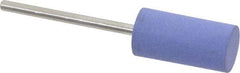 Value Collection - 10mm Max Diam x 20mm Long, Cylinder, Rubberized Point - Very Fine Grade, Ceramic, Mounted - Benchmark Tooling
