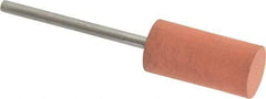 Value Collection - 10mm Max Diam x 20mm Long, Cylinder, Rubberized Point - Very Fine Grade, Ceramic, Mounted - Benchmark Tooling