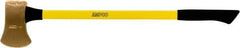 Ampco - 6 Lb Head Single Bit Axe - 36" OAL, 5" Long Blade, 36" Long Handle, Fiberglass Cushion Grip Handle, 8" Long Head - Benchmark Tooling