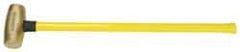 American Hammer - 8 Lb Head Nonsparking Hammer - 33" OAL, 30-1/2" Long Fiberglass Handle - Benchmark Tooling