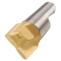 Seco - MM10 M03 Grade T60M Carbide End Milling Tip Insert - TiAlN/TiN Finish, 2 Flutes, 3/8" Cutting Diam, 0.27" Depth of Cut, 0.335" Extension - Benchmark Tooling