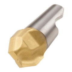 Seco - MM08 E03 Grade T60M Carbide Chamfer Milling Tip Insert - TiAlN/TiN Finish, 2 Flutes, 0.315" Cutting Diam, 0.13" Depth of Cut, 0.302" Extension, 0.114" Cnr Rad - Benchmark Tooling